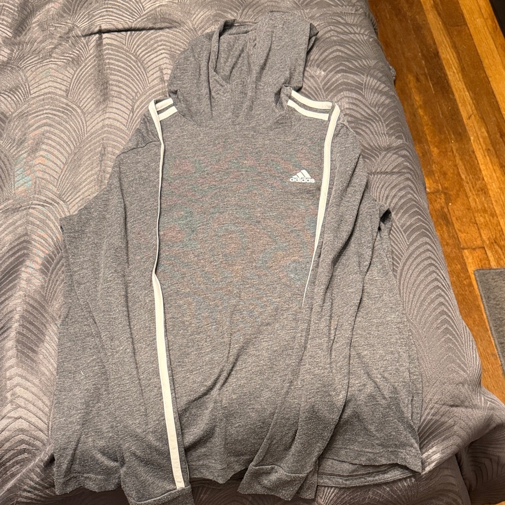 Adidas Men's Heather Gray Hoodie